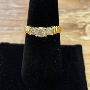 1.25ctw Diamond 14k Yellow Gold Ring Sz 7
